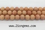 CCA518 15.5 inches 14mm round peach calcite gemstone beads wholesale