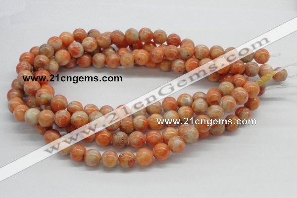 CCA53 15.5 inches 12mm round orange calcite gemstone beads wholesale