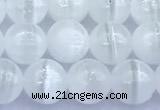 CCA541 15 inches 7mm round white calcite beads