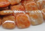 CCA57 15.5 inches 16*16mm square orange calcite gemstone beads