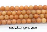 CCA573 15 inches 12mm round peach calcite gemstone beads