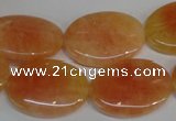 CCA66 15.5 inches 18*25mm oval orange calcite gemstone beads