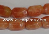 CCA76 15.5 inches 13*18mm faceted nuggets orange calcite gemstone beads