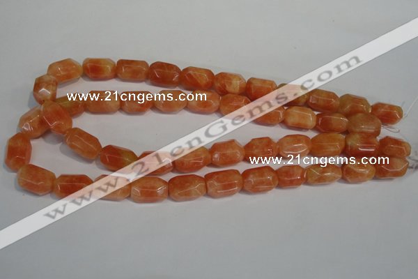 CCA76 15.5 inches 13*18mm faceted nuggets orange calcite gemstone beads