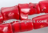 CCB06 15.5 inches 15*20mm irregular red coral beads Wholesale