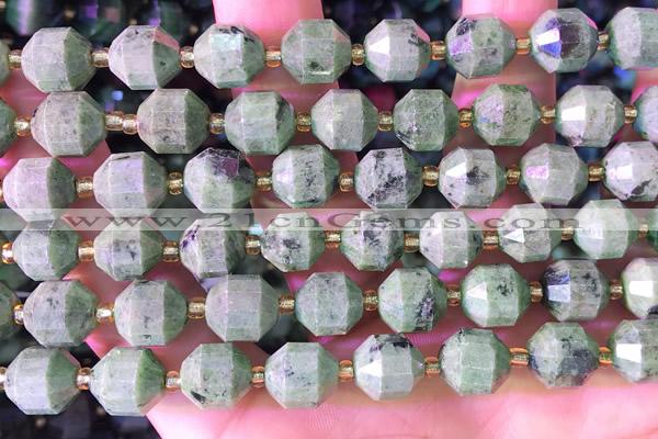 CCB1007 15 inches 9*10mm faceted diopside quartz beads