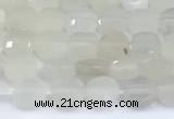 CCB1131 15 inches 4mm faceted coin white moonstone beads