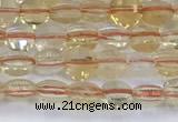 CCB1139 15 inches 4mm faceted coin citrine beads