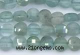 CCB1151 15 inches 4mm faceted coin apatite beads