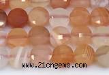 CCB1163 15 inches 4mm faceted coin agate beads