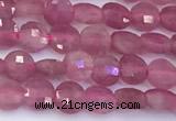 CCB1174 15 inches 4mm faceted coin tourmaline beads