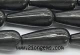 CCB1205 15 inches 8*20mm teardrop shungite beads