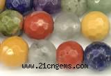 CCB1230 15 inches 6mm faceted round mixed gemstone beads