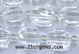 CCB1260 15 inches 9*10mm faceted white crystal beads