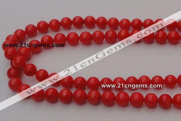 CCB127 15.5 inches 9mm round red coral beads strand wholesale