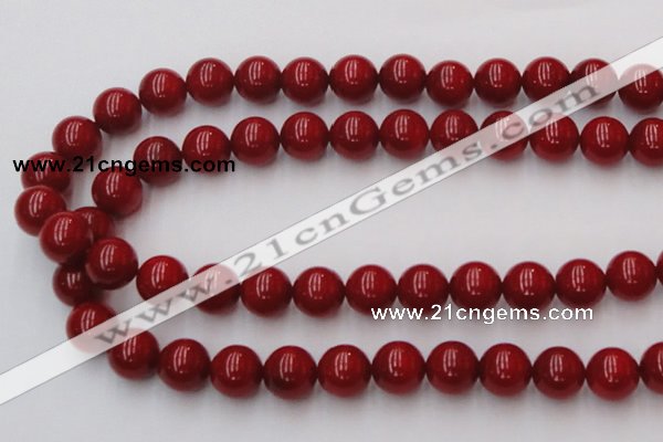 CCB128 15.5 inches 10mm round red coral beads strand wholesale