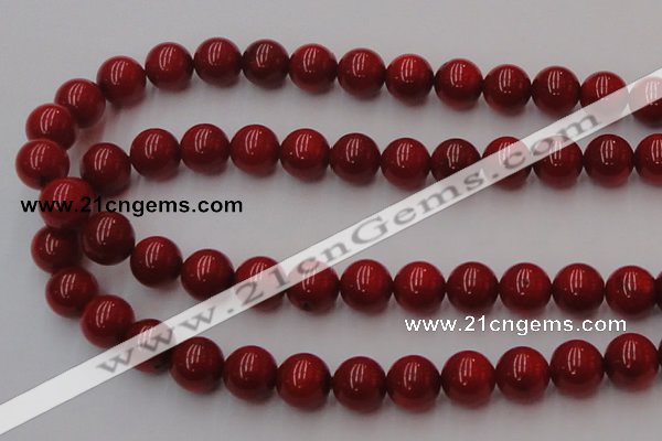 CCB129 15.5 inches 11mm round red coral beads strand wholesale