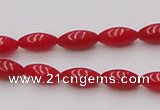 CCB132 15.5 inches 4*7mm rice red coral beads strand wholesale