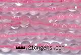 CCB1353 15 inches 2.5mm faceted coin rose quartz beads