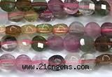 CCB1360 15 inches 2.5mm faceted coin tourmaline beads