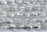 CCB1365 15 inches 4mm faceted coin white crystal beads