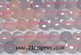 CCB1370 15 inches 4mm faceted coin morganite beads