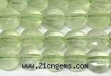 CCB1403 15 inches 6mm faceted coin prehnite beads
