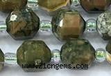 CCB1437 15 inches 7mm - 8mm faceted rhyolite beads