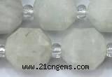 CCB1452 15 inches 9mm - 10mm faceted white moonstone beads