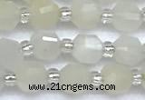 CCB1560 15 inches 5mm - 6mm faceted white moonstone beads