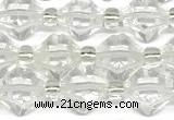 CCB1600 15 inches 10mm faceted white crystal beads