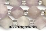 CCB1603 15 inches 10mm faceted kunzite gemstone beads