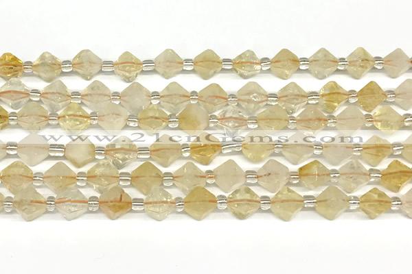 CCB1604 15 inches 10mm faceted citrine gemstone beads