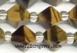 CCB1616 15 inches 10mm faceted yellow tiger eye beads