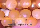 CCB1640 15 inches 6mm faceted teardrop yellow opal beads