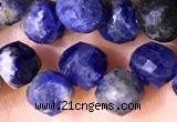 CCB1661 15 inches 6mm faceted teardrop sodalite beads