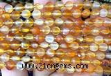 CCB1730 15 inches 6mm faceted coin red agate beads wholesale