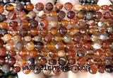 CCB1732 15 inches 6mm faceted coin dream agate beads