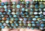 CCB1741 15 inches 6mm faceted coin ocean agate beads