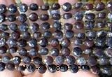 CCB1782 15 inches 6mm faceted coin brecciated jasper beads