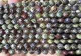 CCB1785 15 inches 6mm faceted coin dragon blood jasper beads
