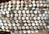 CCB1820 15 inches 6mm faceted coin yellow opal beads wholesale