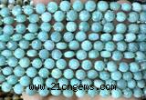CCB1837 15 inches 6mm faceted coin amazonite gemstone beads