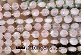 CCB1902 15 inches 8mm faceted coin rose quartz beads
