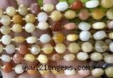 CCB1956 15 inches 8mm faceted coin yellow jade beads