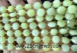 CCB1959 15 inches 8mm faceted coin New jade beads