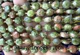 CCB2003 15 inches 8mm faceted coin unakite gemstone beads