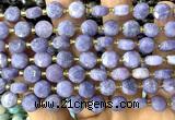 CCB2014 15 inches 8mm faceted coin dyed jade beads