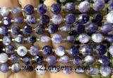 CCB2017 15 inches 8mm faceted coin lepidolite beads wholesale