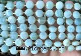 CCB2044 15 inches 8mm faceted coin amazonite beads wholesale